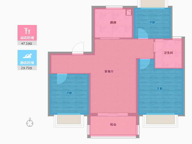 上海-上海市-保利云上-68.59-户型库-动静分区