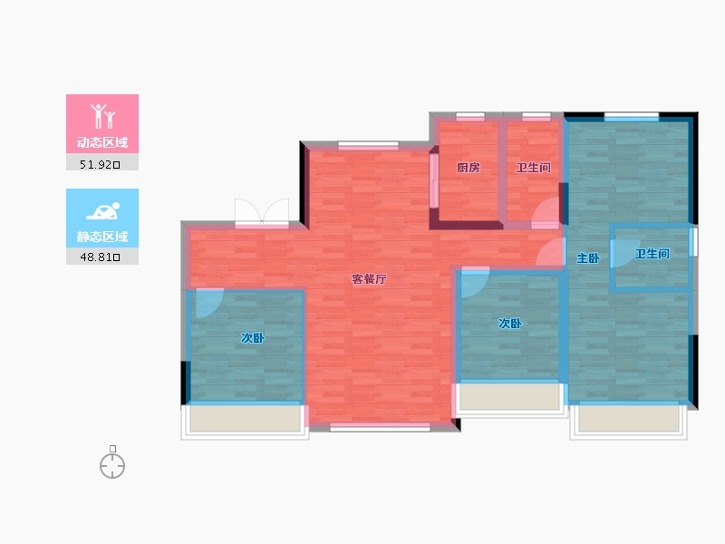 河北省-保定市-华都名晟-90.13-户型库-动静分区