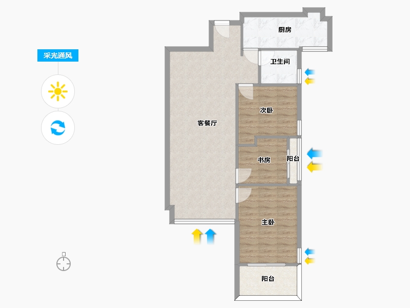 广东省-深圳市-中信湾上六座-78.79-户型库-采光通风