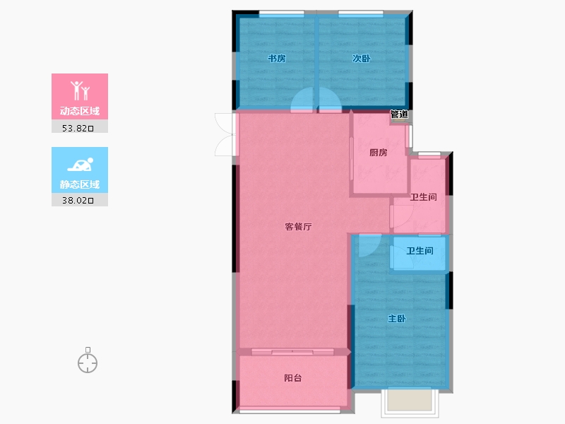 江苏省-盐城市-富顺名都花园-83.38-户型库-动静分区