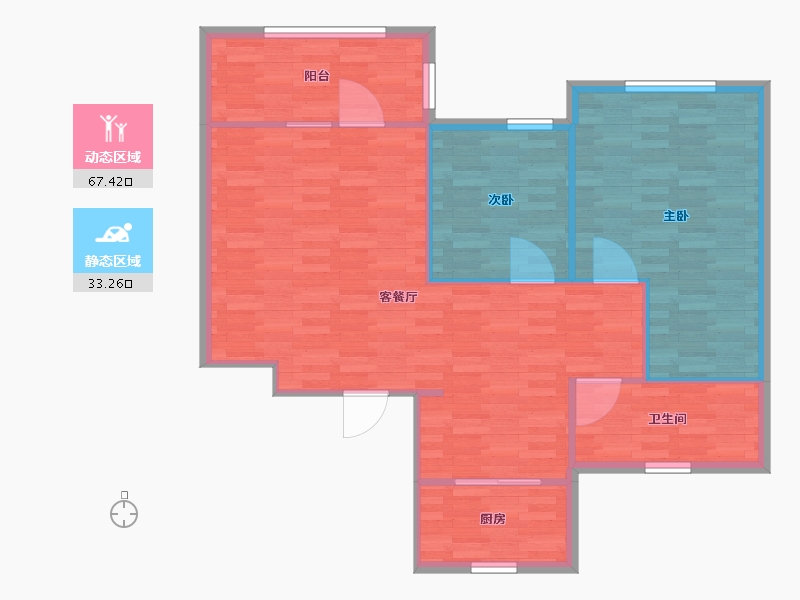 山东省-烟台市-翡翠康城-93.00-户型库-动静分区