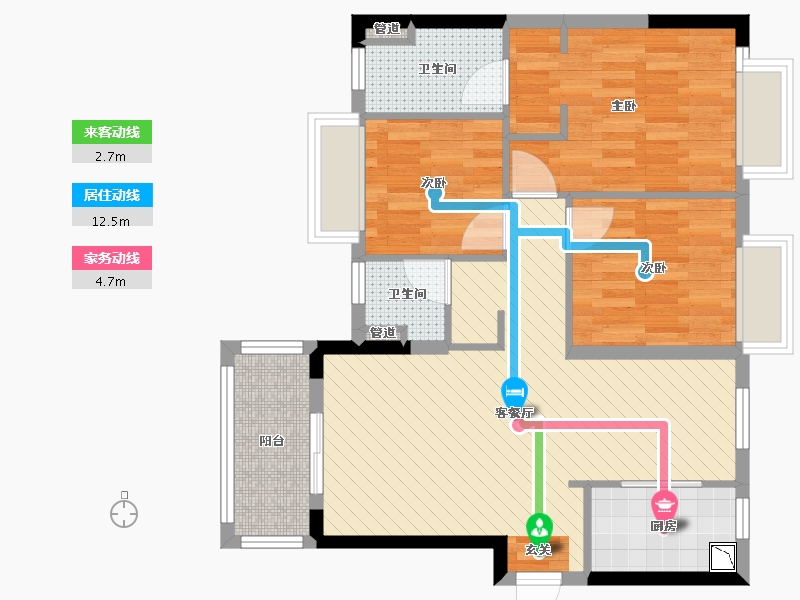 广西壮族自治区-南宁市-天地明珠-74.42-户型库-动静线