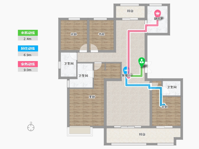 陕西省-安康市-建辉智汇城-128.90-户型库-动静线