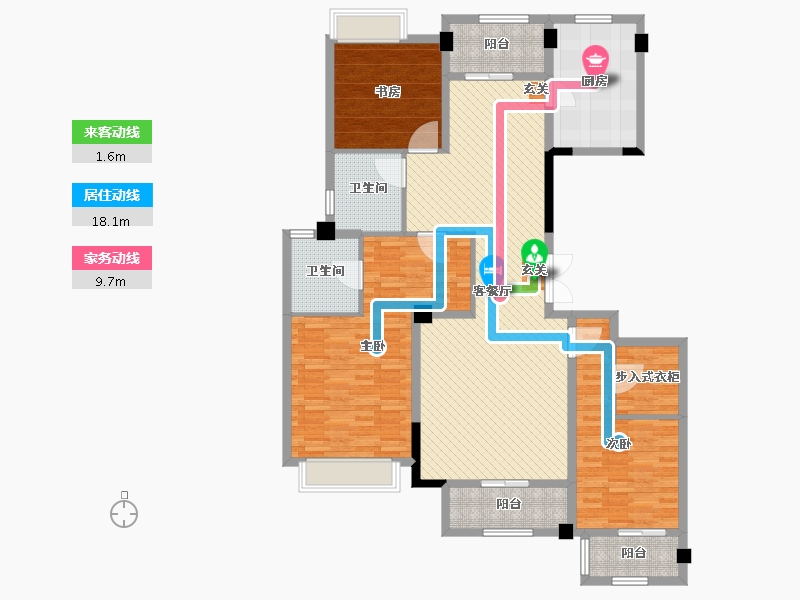 浙江省-宁波市-嘉悦城-142.00-户型库-动静线