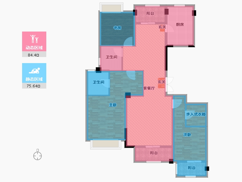 浙江省-宁波市-嘉悦城-142.00-户型库-动静分区