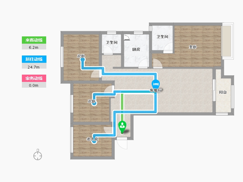 河南省-郑州市-五建新街坊-105.00-户型库-动静线