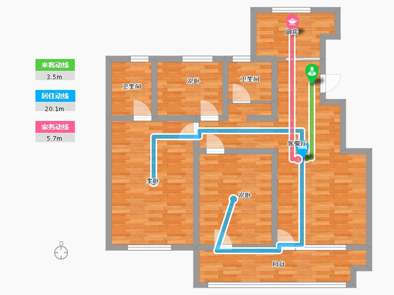 山东省-青岛市-金墨华府B2117㎡-94.18-户型库-动静线