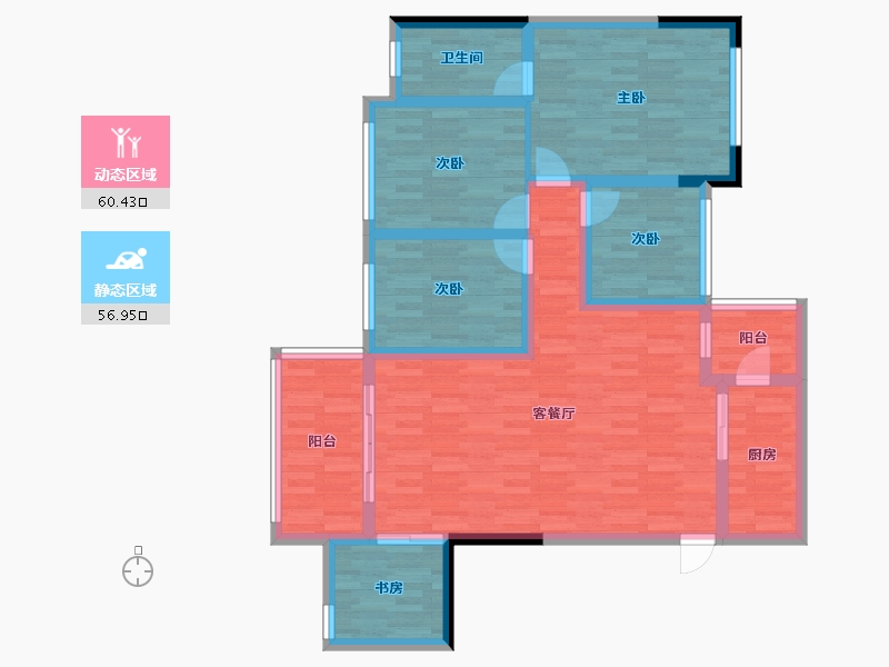 广西壮族自治区-桂林市-彰泰滟澜山-104.51-户型库-动静分区