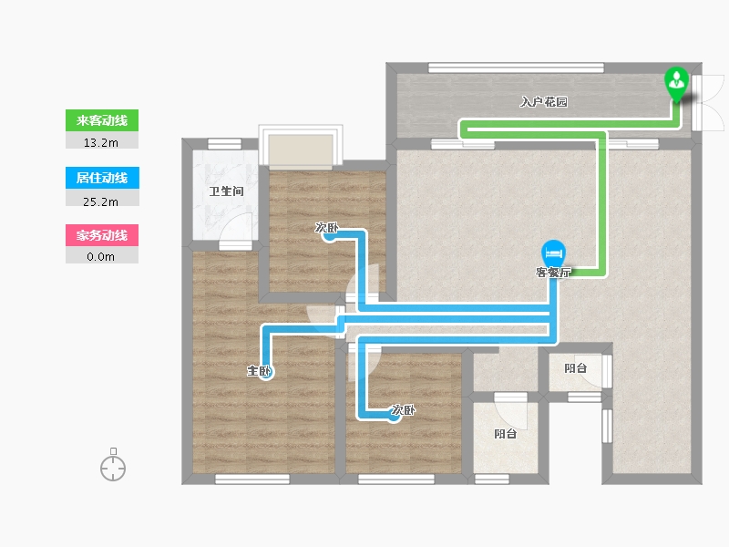 贵州省-遵义市-东欣彩虹城-91.84-户型库-动静线