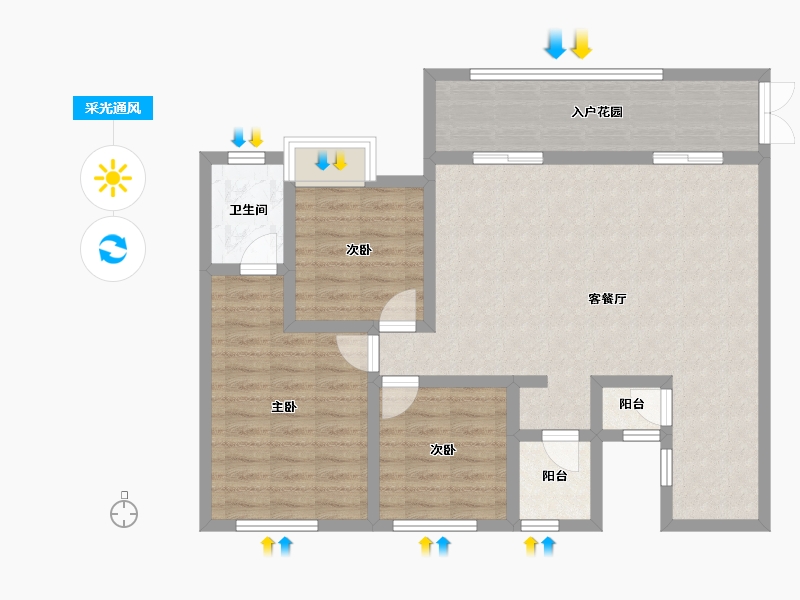 贵州省-遵义市-东欣彩虹城-91.84-户型库-采光通风