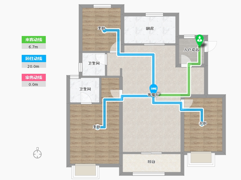 天津-天津市-泉上文华-97.96-户型库-动静线