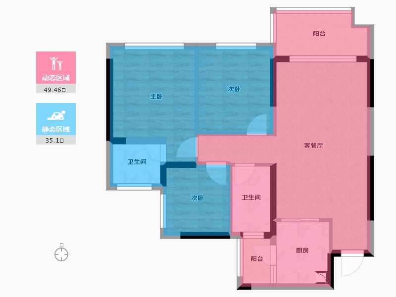 四川省-达州市-邦泰天著-75.03-户型库-动静分区