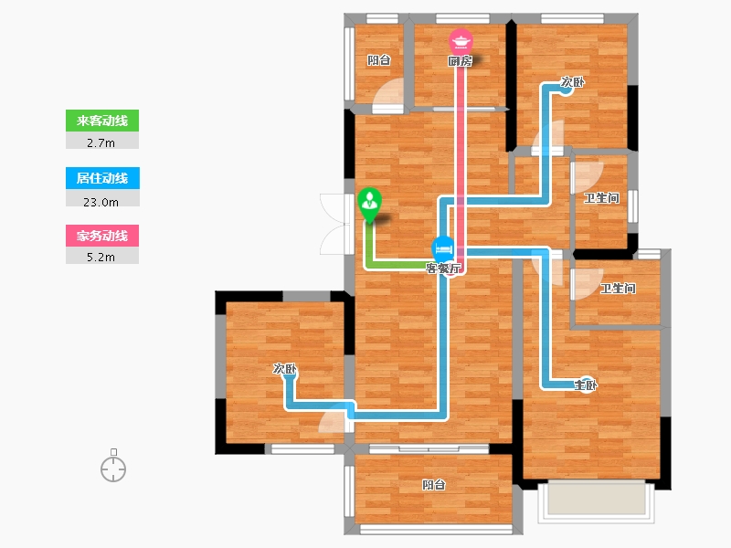 四川省-眉山市-武阳倾城-88.46-户型库-动静线