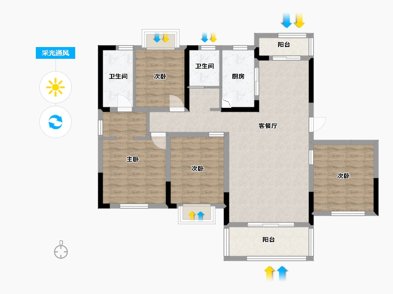 湖南省-长沙市-亿达智造小镇10栋141m²-108.60-户型库-采光通风