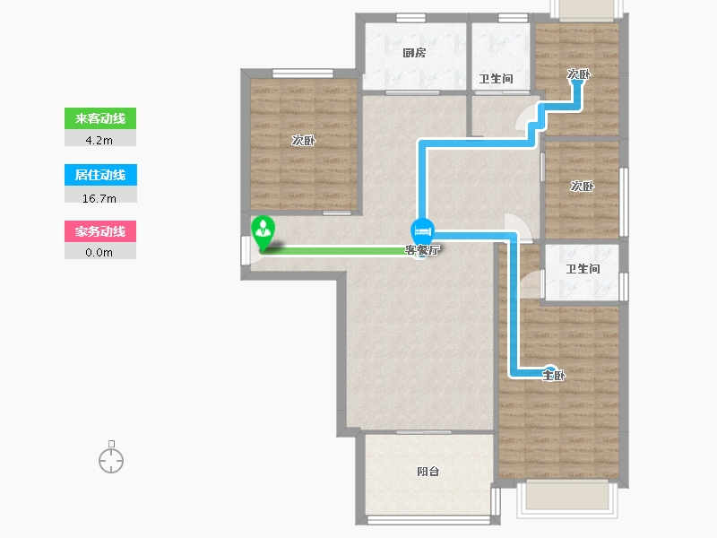 湖南省-长沙市-碧桂园翘楚棠Y1,Y2,Y5栋141㎡户型-108.93-户型库-动静线