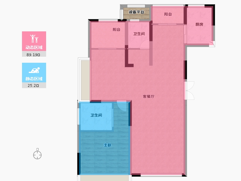 浙江省-杭州市-远洋西溪公馆-105.92-户型库-动静分区