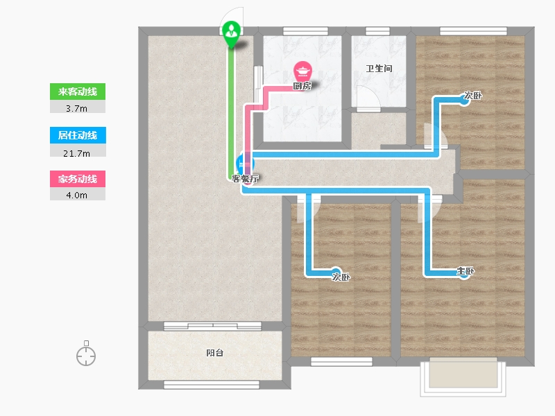 山东省-临沂市-鲁商金悦城-86.99-户型库-动静线