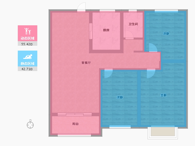 山东省-临沂市-鲁商金悦城-86.99-户型库-动静分区