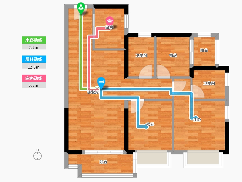 广东省-清远市-融创清城首府-71.05-户型库-动静线