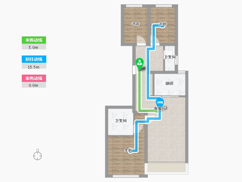 北京-北京市-保利·和光逸境-65.46-户型库-动静线