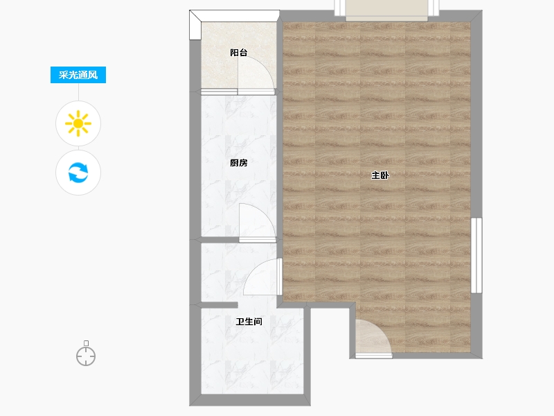 湖南省-长沙市-东塘SOHOC8户型58m²-40.62-户型库-采光通风