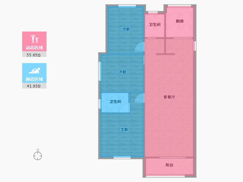 湖南省-长沙市-中海熙湾5栋A户型120m²-89.42-户型库-动静分区