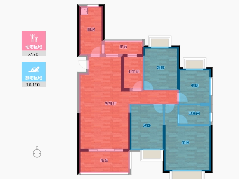 江西省-南昌市-恒大御澜府-109.99-户型库-动静分区