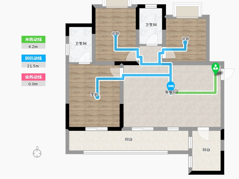 四川省-德阳市-顺兴琥珀城-89.49-户型库-动静线