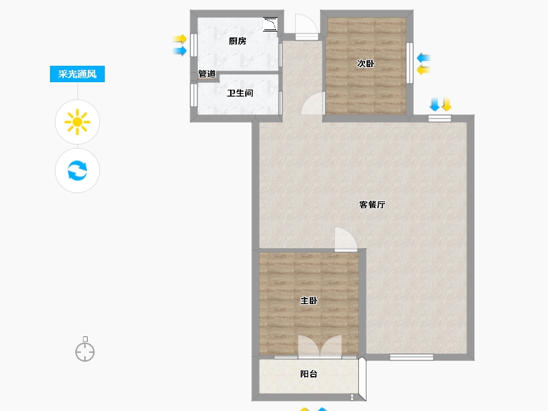 湖南省-长沙市-正荣悦玺C0户型114m²-91.05-户型库-采光通风