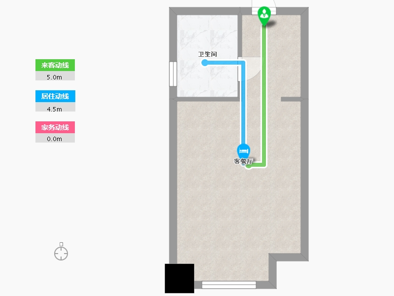 湖南省-长沙市-阳光城檀府D户型41m²-33.00-户型库-动静线