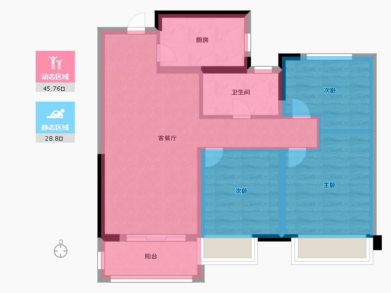 河南省-郑州市-景粼玖序-65.91-户型库-动静分区