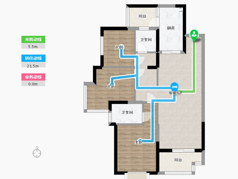 四川省-成都市-恒大天府半岛81/82栋B3,B4 建面111m2-87.92-户型库-动静线