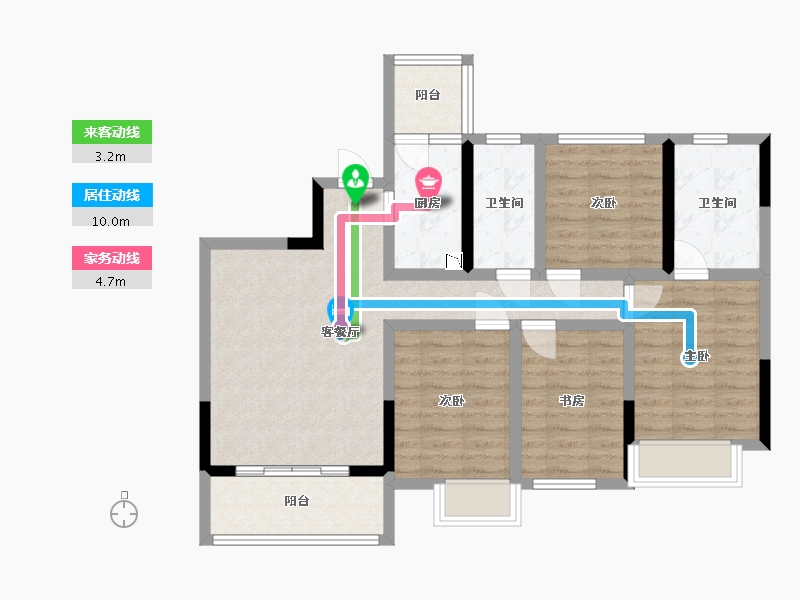 四川省-成都市-空港云尚建面115m2-85.92-户型库-动静线