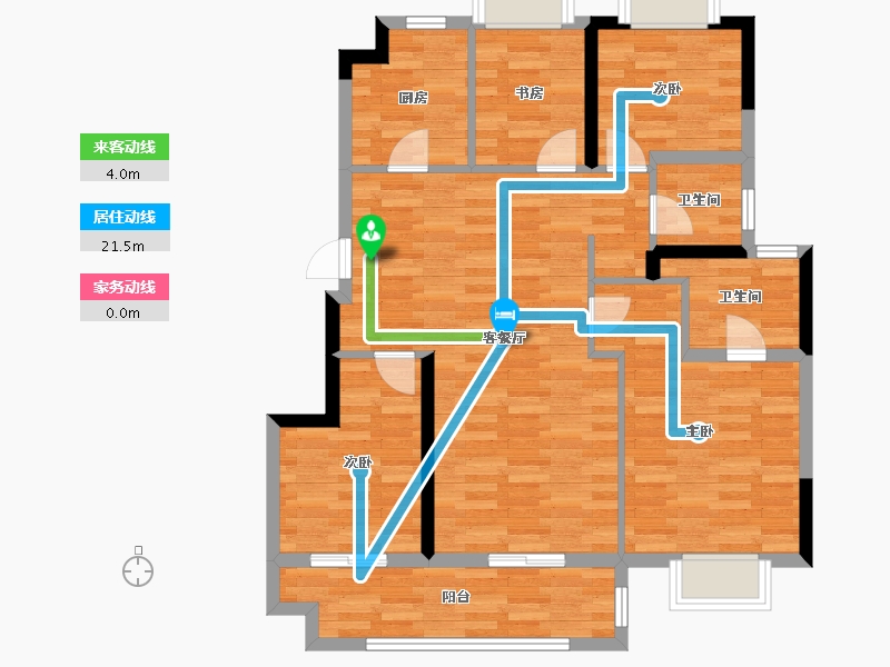 江苏省-南京市-湖光晨樾-90.00-户型库-动静线