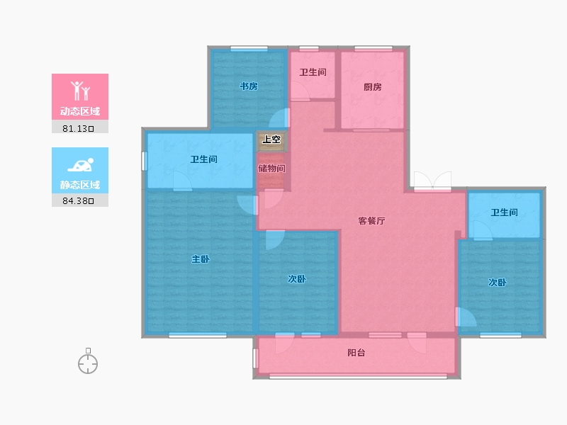 江苏省-南京市-云澜尚府建面188m²-150.40-户型库-动静分区