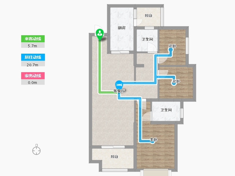 四川省-成都市-恒大天府半岛81,82栋B4、B3建面111m2-85.03-户型库-动静线