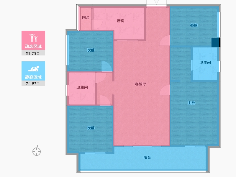 四川省-成都市-德商御府天骄9号楼D2户型建面143m2-120.40-户型库-动静分区