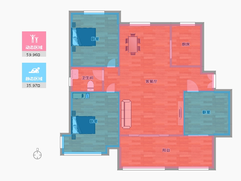 江苏省-南京市-荣盛昱龙府龙池御府10幢A110m²-87.50-户型库-动静分区