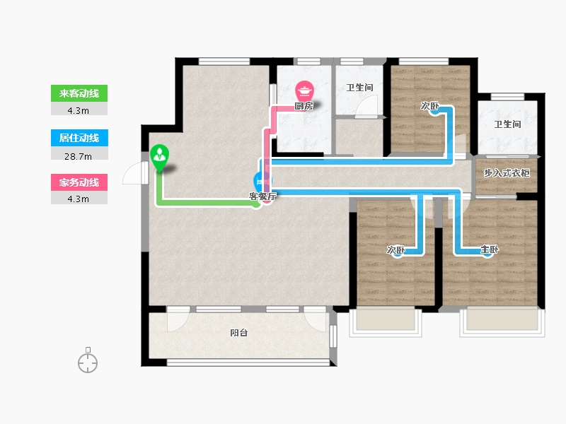 山东省-菏泽市-天润府-111.02-户型库-动静线