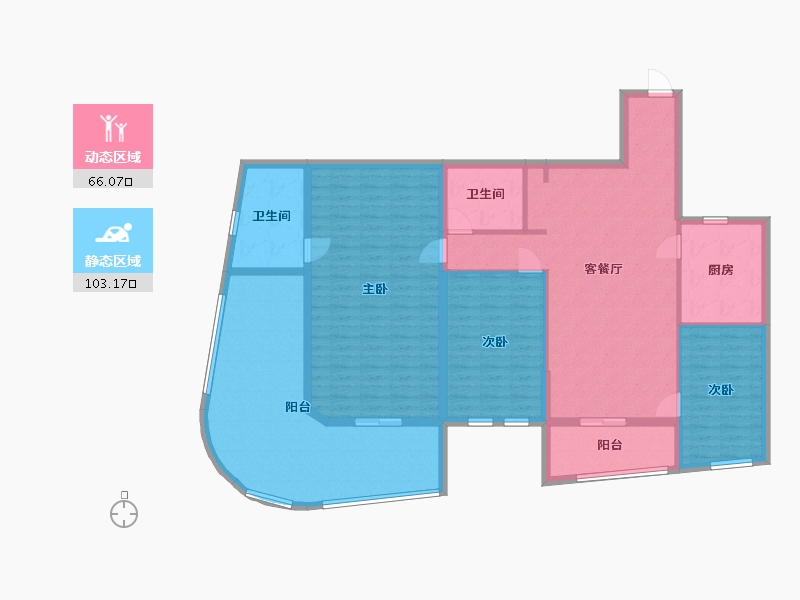 江苏省-南京市-青奥村G4户型193m²-154.00-户型库-动静分区