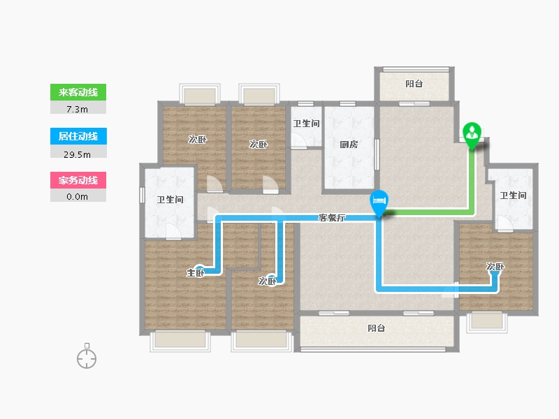 江苏省-南京市-苏宁檀悦-190.37-户型库-动静线