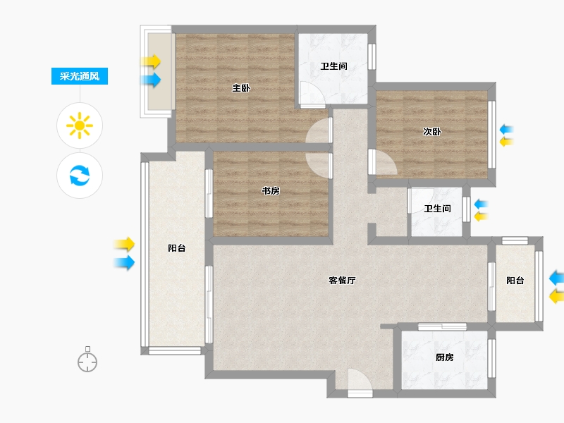 河南省-平顶山市-建业十八城-96.24-户型库-采光通风