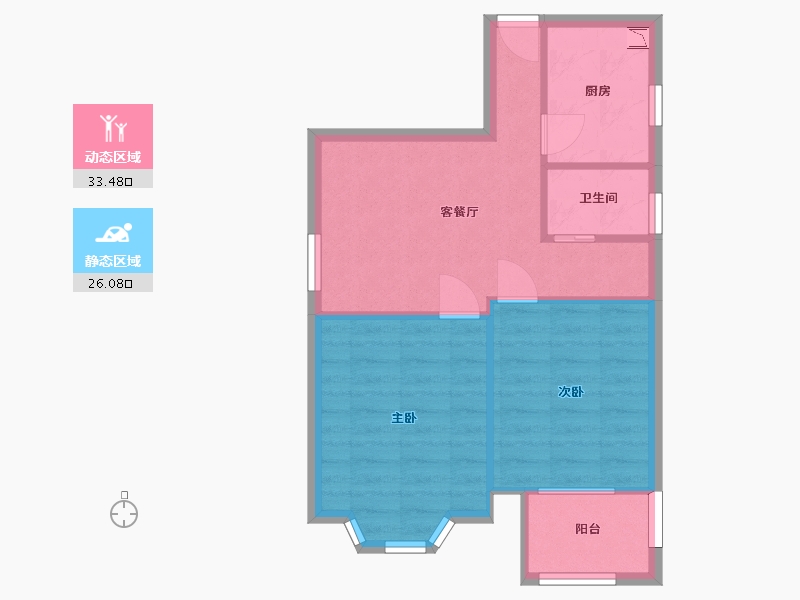 湖南省-长沙市-锦天金岸雅苑1栋A户型0472m²-53.56-户型库-动静分区