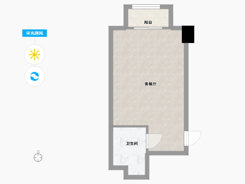 湖南省-长沙市-鑫远悦时代1号楼,1栋A5户型15房40m²-32.00-户型库-采光通风