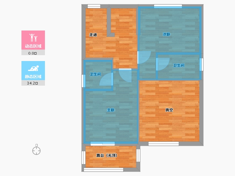 上海-上海市-金臣颐墅-59.32-户型库-动静分区