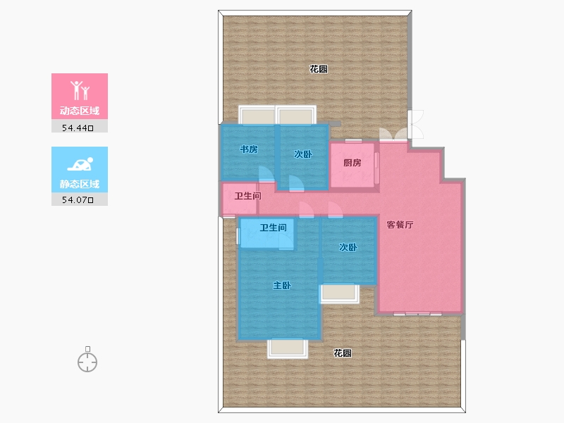 江苏省-南京市-喜之郎丽湖湾142m²-210.85-户型库-动静分区