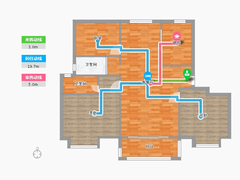 江苏省-南京市-紫晶美域117m²-93.99-户型库-动静线