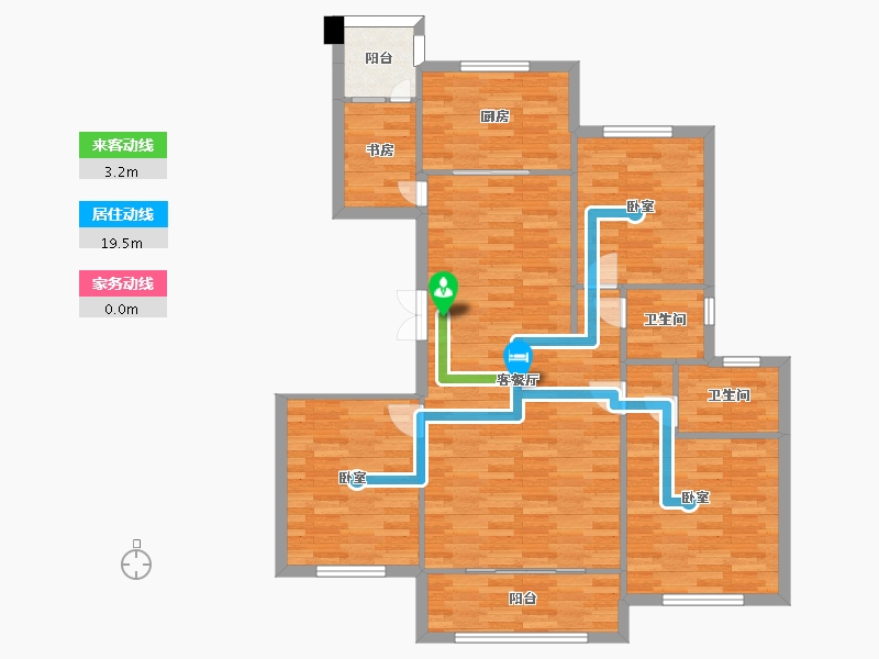 江苏省-南京市-海尔产城创双湖壹号公馆小高层G4132m²-105.07-户型库-动静线