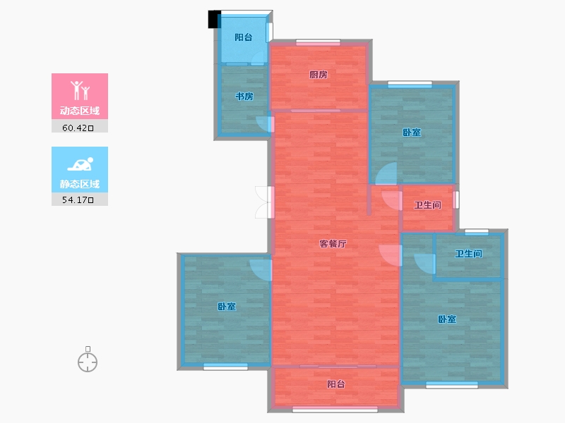 江苏省-南京市-海尔产城创双湖壹号公馆小高层G4132m²-105.07-户型库-动静分区