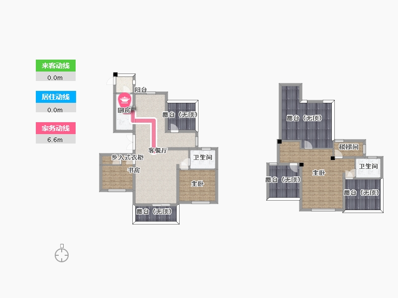 江苏省-南京市-海尔产城创双湖壹号公馆洋房G7146m²-174.64-户型库-动静线